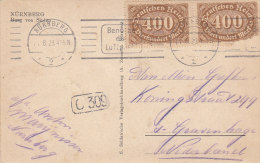 INFLA: DR 2x 250 MeF Auf AK Mit Gelegenheits-Stempel (Filbrandt 25.5a): Nürnberg Benutze Die Luftpost 11.8.1923 - Sonstige & Ohne Zuordnung