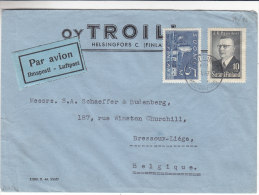 Finlande - Lettre De 1953 - Oblitération Ambulant - Storia Postale
