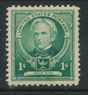 USA 1940 Scott 869. Horace Mann, MLH (*) - Unused Stamps