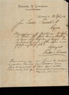Entête 30/09/1887  -  FRIEDRICHSLADT ( Allemagne ) -  DENCKER  &  LORENZEN  à Mr  FOUCAULD à  Cognac - ... - 1799