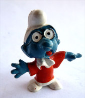 Figurine SCHTROUMPF PLAGIAT A LUNETTE AVOCAT SMURF PITUFO SCHLUMPH - Smurfen