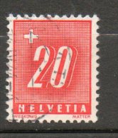 SUISSE Taxe 20c Rouge 1938 N°70 - Taxe