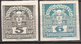 AUSTRIA   # STAMPS FROM YEAR 1920  " STANLEY GIBBONS N367A N368A" - Newspapers