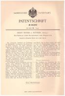 Original Patentschrift -  Ernst Peters In Köthen , Anhalt , 1895, Cigarren , Verpackun , Zigarrenkiste , Cigarre , Tabak - Empty Cigar Cabinet