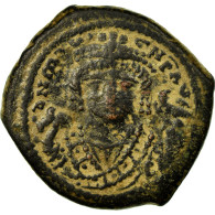 Monnaie, Maurice Tibère, Demi-Follis, Antioche, TTB, Cuivre - Byzantine