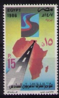 EGYPT 1986 6th Conference Of African Roads In Cairo - Ungebraucht