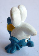 Figurine SCHTROUMPF EQUILIBRISTE SHORT JAUNE BULLY PEYO - SMURF PITUFO SCHLUMPH - Schtroumpfs