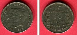 BELGIQUE 100 ANS DE REGNE 10 FR 1930 TB+45 - 10 Francs & 2 Belgas