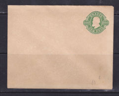 BRÉSIL ENVELOPPE  ENTIER POSTAL 100 REIS VERT - Postal Stationery