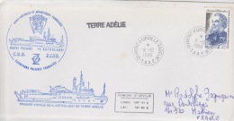 L'ASTROLABE  1ER VOYAGE EN TERRE ADELIE DUMONT D'URVILLE 8-12-1986 - Lettres & Documents