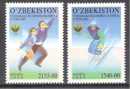 2006 UZBEKISTAN 2 V. (UNIFICATO 618/619 ) MNH GIOCHI OLIMPICI TORINO 2006 - Hiver 2006: Torino