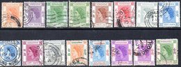 Hong Kong QEII 1954  Definitives Complete To $5, Fine Used, Including Shades - Gebruikt