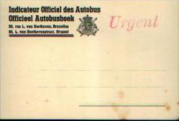 Carte Postale (1938) « Indicateur Officiel Des Autobus » Avec Griffe « URGENT » - Otros & Sin Clasificación