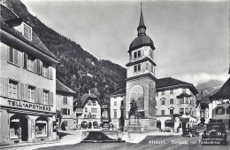 ALTDORF   DORFPLATZ MIT TELLDENKMAL   Belle Carte Animée  Vieilles Voitures - Dorf