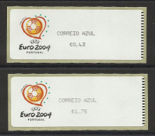 Portugal Football Euro 2004 Timbres De Distributeurs Crouzet Prioritaire 2003 Soccer Euro 2004 ATM Crouzet Priority 2003 - Championnat D'Europe (UEFA)