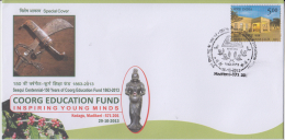 India 2013  Coorg Education Fund   Madikeri  Special Cover # 81099 - Brieven En Documenten