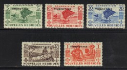 NOUVELLES HEBRIDES N° Taxes 26 à 30 * - Timbres-taxe