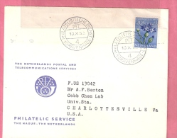 OMSLAG PWS PHILATELIC SERVICE DEN HAAG > CHARLOTTESVILLE USA 10.10.1952 - Briefe U. Dokumente