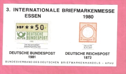 SHEET 3.INTERNATIONALE BRIEFMARKENMESSE ESSEN 1980 - Sonstige & Ohne Zuordnung