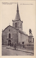 CPSM - CRAPONNE Sur ARZON (43) - L'église Et Le Monument Aux Morts - Craponne Sur Arzon