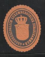 LUKSEMBOURG GROSSHERZOGLICH LUXEMBOURGISCHE FINANZKAMMER SIEGLEMARKEN SEALING LABEL GRAND DUCHY FINANCIAL CHAMBER - Variétés & Curiosités