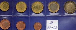 EURO Mix-set Belgien 1999-2002 Prägeanstalt Brüssel Stg. 24€ Stempelglanz Der Staatlichen Münze 1C.- 2€ Coins Of Belgica - Zonder Classificatie