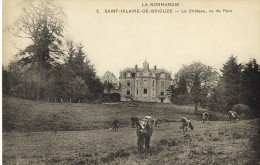 Saint Hilaire De Briouze Le Chateau Vu Du Parc Vaches - Briouze
