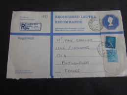 LR Registered Letter Recommandé Holbeach Greg Britain Entier Postal Royal Mail 1983 Légion étrangère à PUYLOUBIER - Cartas & Documentos