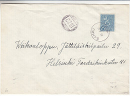 Finlande - Lettre De 1955 - Cachet Rural Du Facteur - Oblitération Sampu - Storia Postale