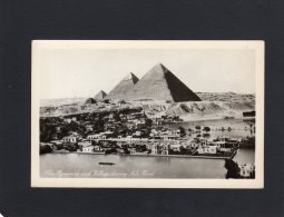 45022    Egitto,     The  Pyramids And  Village  During Nile  Flood,  NV - Pyramids