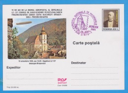 Zeppelins LZ 127, Brasov, Church ROMANIA Postal Stationery 1999 - Zeppelins