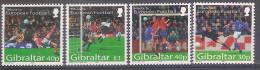 ** GIBILTERRA CAMPIONATI EUROPEI DI CALCIO 4 V. MNH SOCCER - Championnat D'Europe (UEFA)