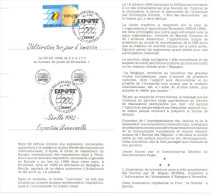 Belgique Postfolder 1992 N°5 FDC Fleurus 2448 Exposition Universelle Séville 1992 Wereldtentoonstelling Sevilla 1992 - 1991-2000