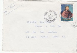 1996, LETTRE , POLYNESIE, FAAA TAHITI Pour  La FRANCE Yv 506 REINE POMARE /761 - Storia Postale