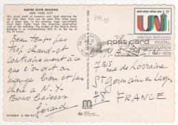 Beau  Timbre  Poste Aérienne N° 18 Sur Carte , Postcard Du 22 Jui 1976  Pour La France , 2 Scans - Cartas & Documentos