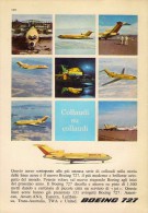 # BOEING 1960s Italy Advert Pub AMERICAN LUFTHANSA UNITED Airlines Airways Aviation Airplane - Pubblicità