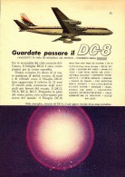 # DC8 DOUGLAS 1960s Italy Advert Publicitè Publicidad Reklame Airlines Airways Aviation Airplane - Pubblicità