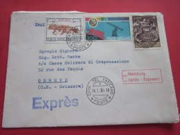 Lettera Cita Del Vaticano Vatican Exprés Expresso Pour Genève Suisse Helvetia Marcophilie 14 Janvier 1980 - Priority Mail