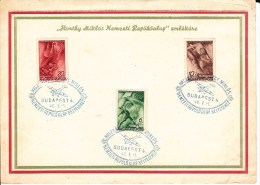 HONGRIE - 1 JANVIER 1940 - CARTE POSTE AERIENNE GRAND FORMAT De BUDAPEST Avec CACHET FDC - Brieven En Documenten