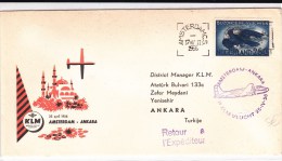 NEDERLAND - 1956 - ENVELOPPE Par AVION 1° VOL De AMSTERDAM à ANKARA (TURQUIE) - Airmail