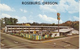 Roseburg OR Oregon, Holiday Motel Lodging, Motel Sign, Auto, C1960s Vintage Postcard - Otros & Sin Clasificación