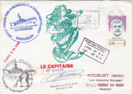 ANTARCTIC FRENCH RESEARCH INSTITUTE, SHIP, PENGUINS, MERMAID, SPECIAL COVER,  1999, RUSSIA - Forschungsstationen