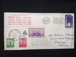 USA, 1940 New York World's Fair FDC - Commemorating The First Day & The Last Day Of The World's Fair, May 11 & Oct 27th - 1851-1940