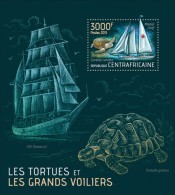 Central African Republic. 2013 Turtles And Ships. (416b) - Tortues