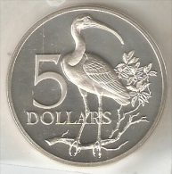 MONEDA DE PLATA DE TRINIDAD Y TOBAGO DE 5 DOLLARS DEL AÑO 1972 SIN CIRCULAR-UNCIRCULATED (COIN) SILVER-ARGENT. - Trinidad & Tobago