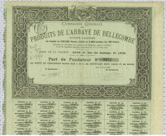 Produits De L'Abbaye De Bellecombe, Statuts à Cremieu, Siege à Lyon - Landwirtschaft