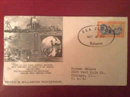 Bahamas,1940 Undersea Post Office FDC With Original Poster - 1859-1963 Crown Colony