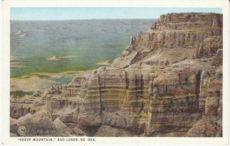 Badlands SD South Dakota, 'Sheep Mountain', C1910s/20s Vintage Postcard - Other & Unclassified