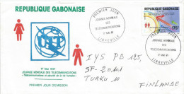 Gabon 19891 Libreville Space Telecommunication ITU Earth FDC Cover - Afrique