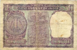 BILLET # INDE  # 1 ROUPIE  # PICK 77 P  # 1975 # CIRCULE # - Inde